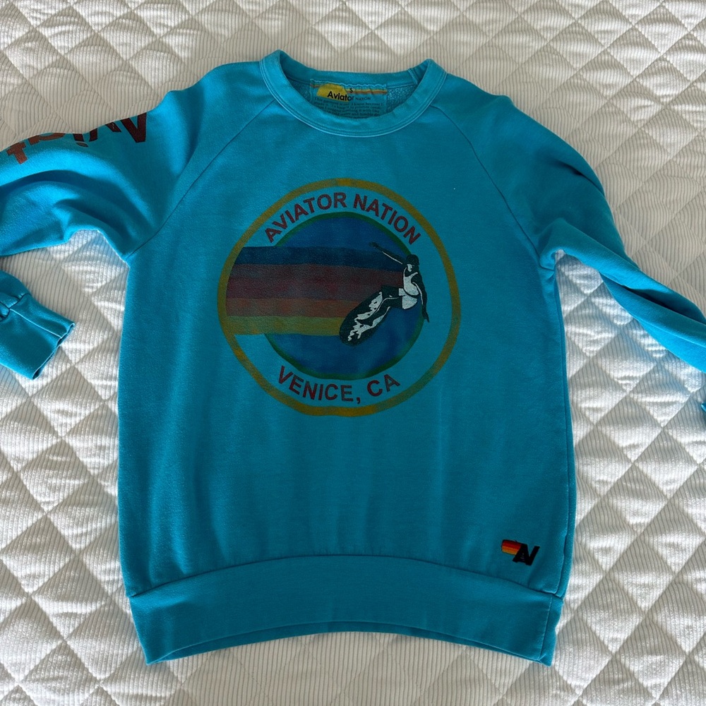 Aviator Nation Blue Logo Sweatshirt